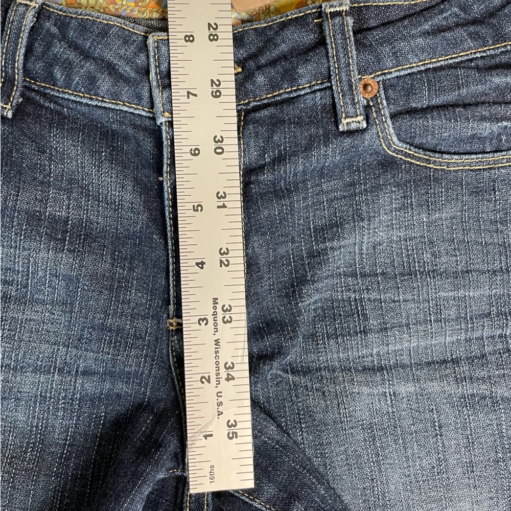 Paige Jimmy Jimmy Denim Cutoff Med to High Rise Shorts Raw Hem Blue Size 27 - Picture 8 of 8